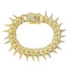 20mm Gothic Thorns Flash Full Rhinestone Miami Cuban Chain Luxury Fashion Men's Necklace For Women Hip Hop Cool Bracelet Jewelry