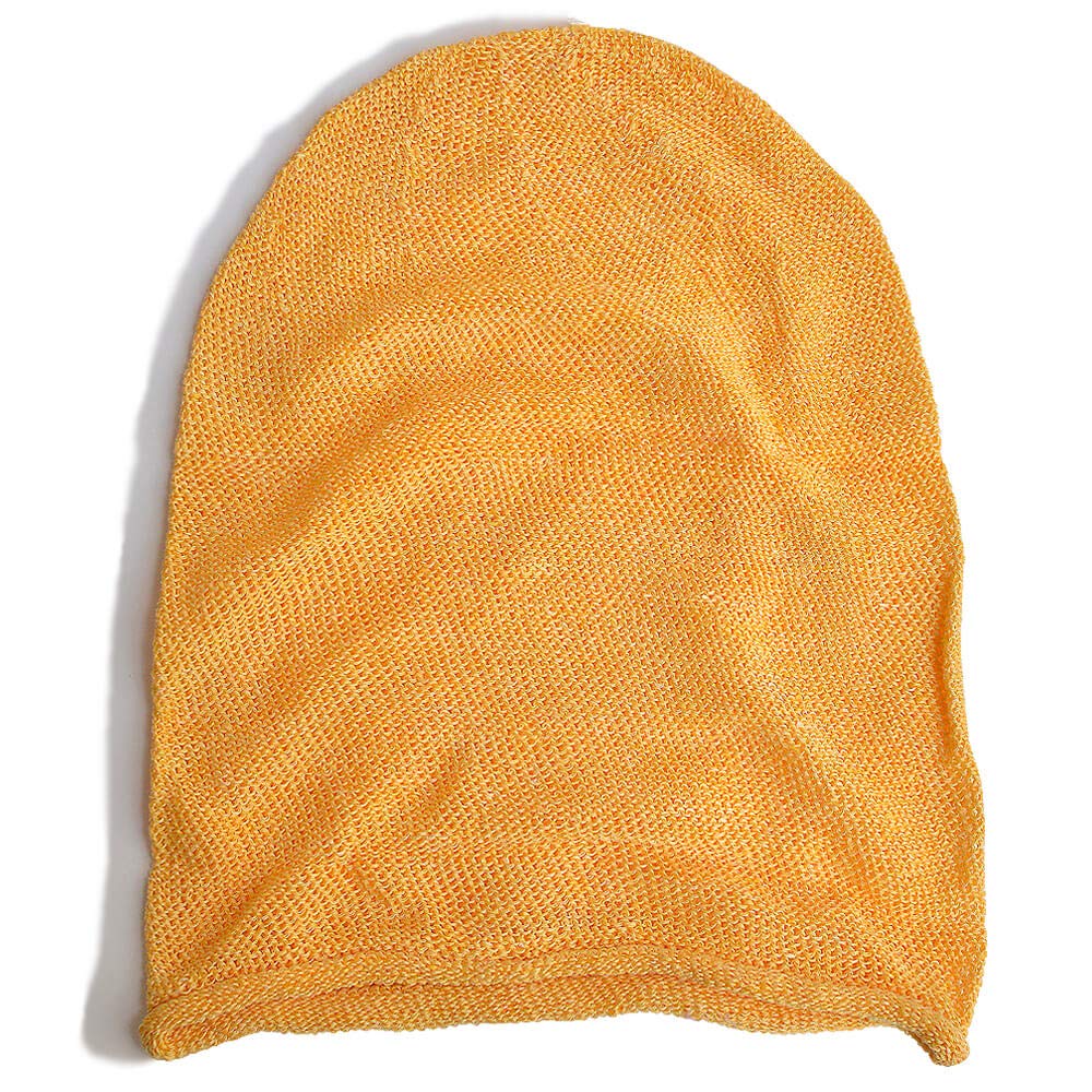 

Nakota EdgeCity Бесшовная вязаная шапка-бини из конопли, Желтая шапка, Шапка, Мужская Женская, Япония, M, (51)