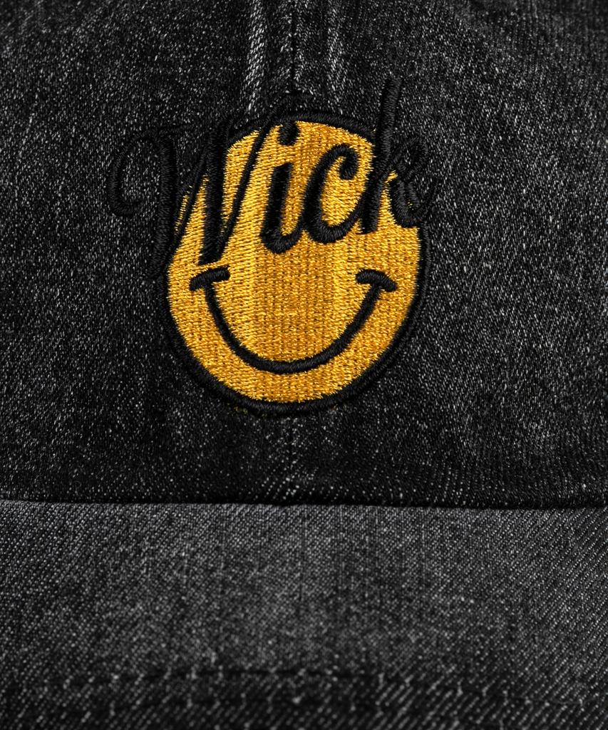 Wig Smile Denim Ball Cap - Black Denim
