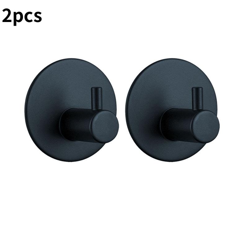 1/2Pcs Stainless Steel Silver Wall Hanging Hook Bathroom Hardware Set Towel Rack Toilet Paper Holder Organizer Bar Accessories