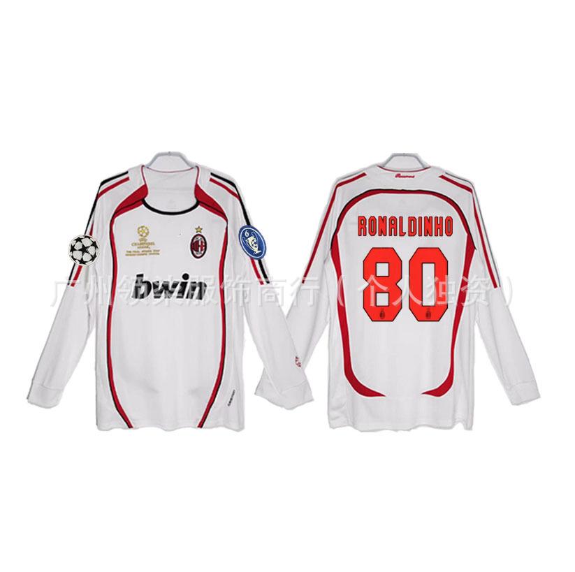 AC Milan retro jersey 0607 season Kaka Maldini Ronaldini Ronaldinho Pirlo collector's edition football jersey
