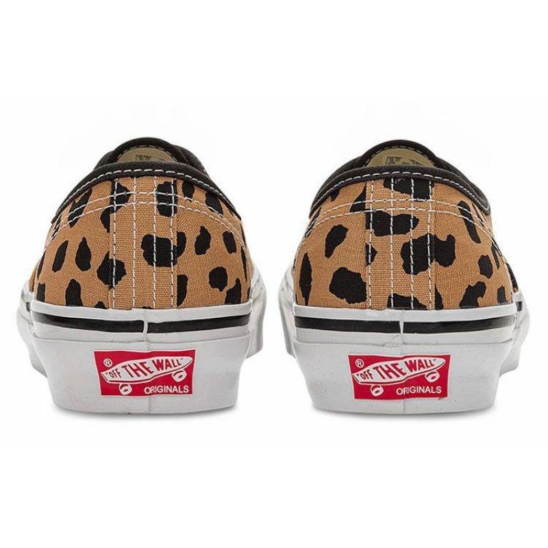 WACKO MARIA x Vault by Vans OG Authentic LX Trendy Casual Leopard Print Low Top Unisex Skate Shoes Brown VN0A4BV9BRO