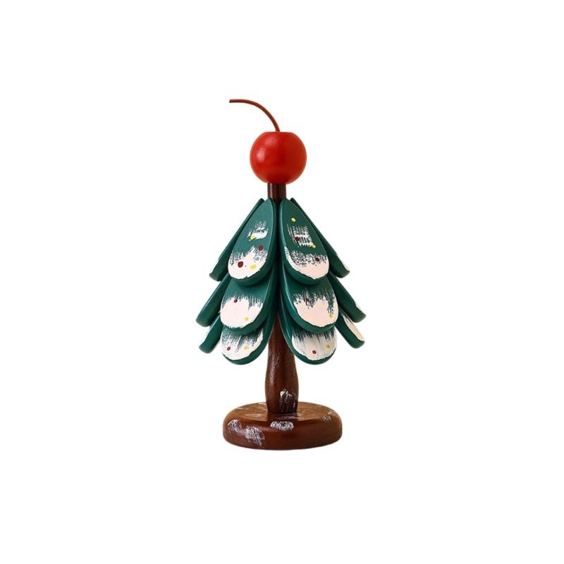 Wood Trivet Coasters Set Christmas Tree Shape Thermal Insulation Mats Kitchen Dining Table Pad Decoration Accessory