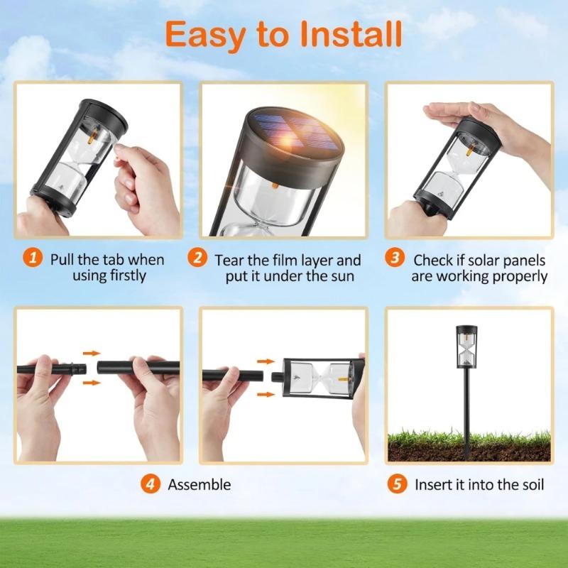 4 STÜCK Solarleuchten Außen Wasserdicht Solar Gartenleuchten Wegleuchten für Ihren Garten, Landschaft, Weg, Einfahrt, Gehweg Dekoration