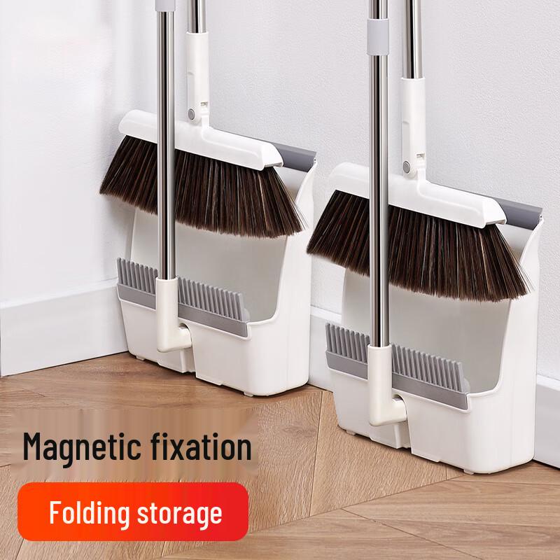 Household Magnetic Broom and Dustpan Set