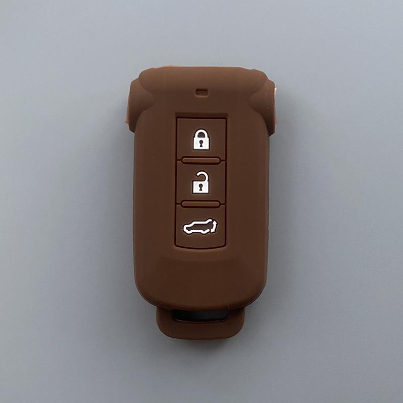 Silicone Car Key Cover Case for Mitsubishi Delica D5 Outlander 2014 Pajero Remote Key Car Accessories Bag