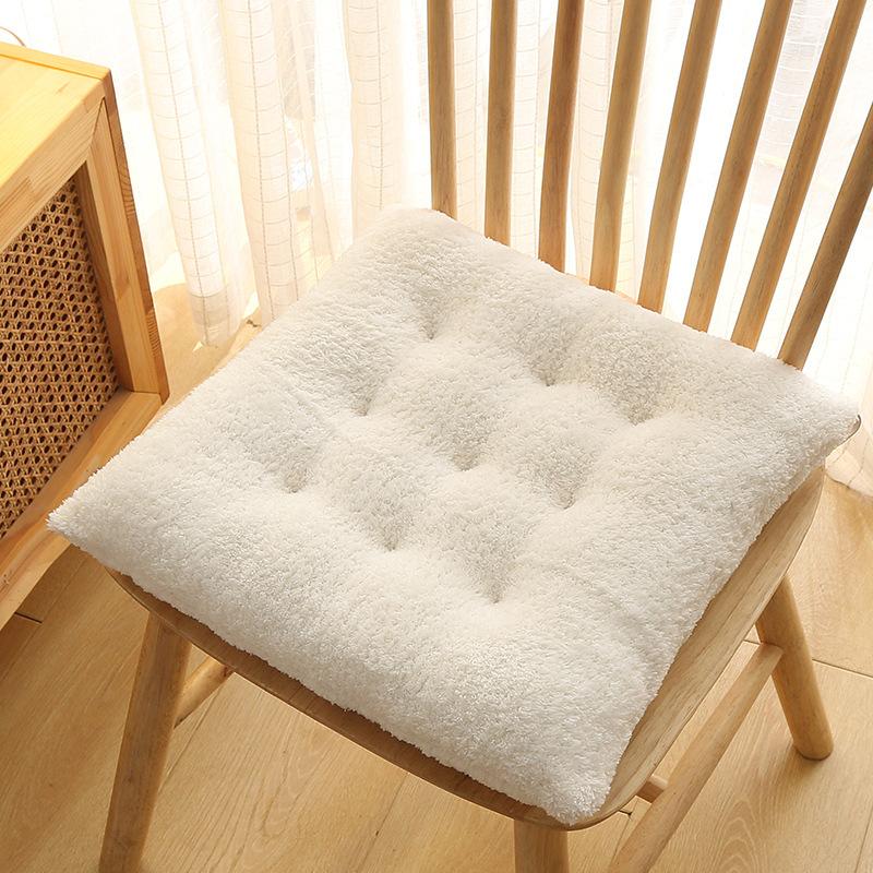2PCS Autumn and Winter Thickened Chair Seat Cushion Non-slip Plush Seat Cushion Household Dining Chair Seat Cushion Office Chair Cushion