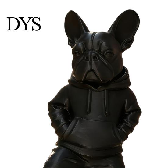 Durable PLA Dog Sculpture 3D Printed Skateboard Bulldog Statue, French Figurine Ornament, Unique Gift for Enthusiasts Hooded Sweatshirt Home