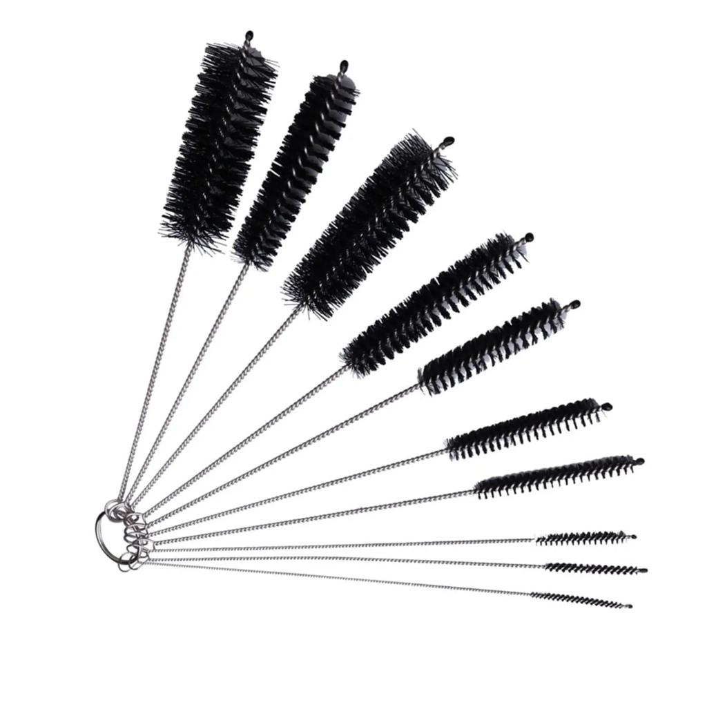 10pcs Pipe Tube Brush Pipe Cleaning Brushes Nylon Bristle Drinking Straws Cleaner Brush for Washing Kettle Spout Teapot Nozzle