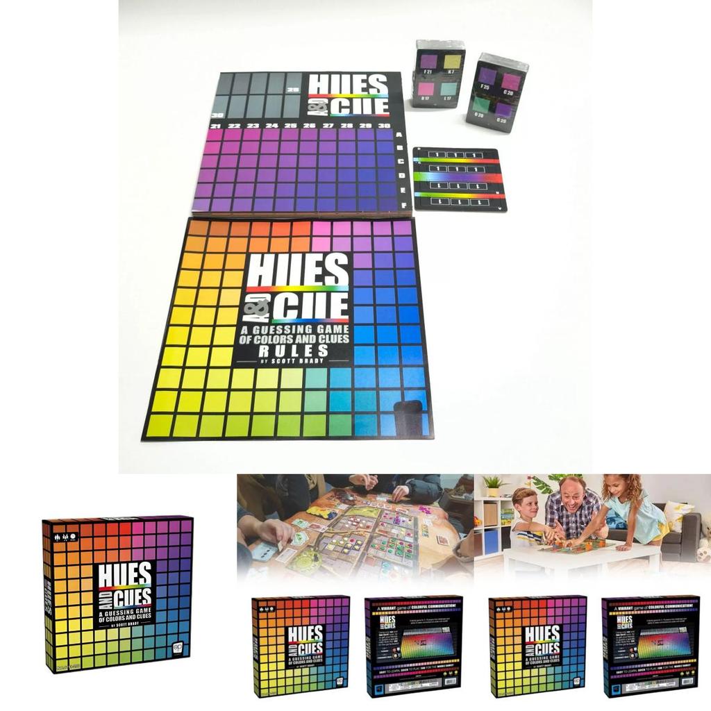 Hues And Cues Un Gioco di Indovinelli di Colori Indizi Puzzle Giocattolo con Componenti in Plastica per Attività Familiari e di Festa