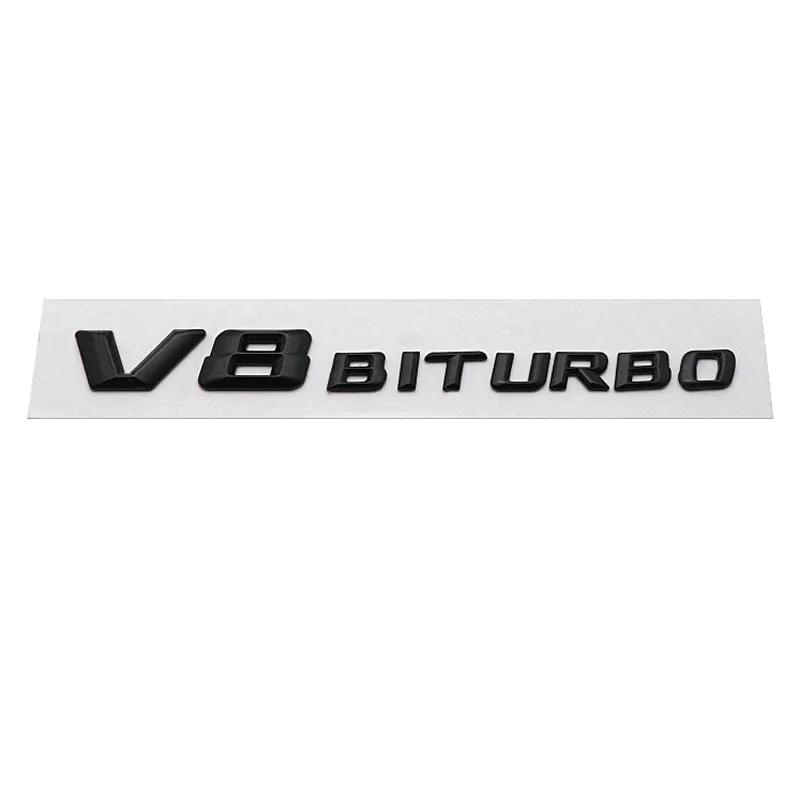 Car Body Letter Sticker for Mercedes Benz V8 BITURBO W203 W205 W176 W210 W212 SLS GLE CLA G63 Auto Rear Trunk Badge Decal AF1