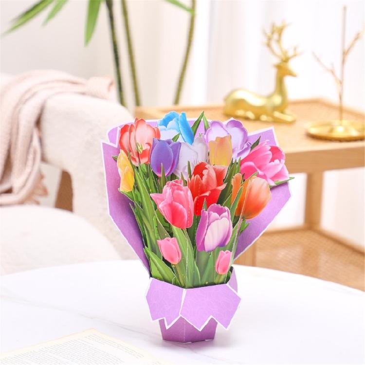 3D Flower Bouquets Popup Cards,Mother Day Greetings Cards Mother Day Gift Cards