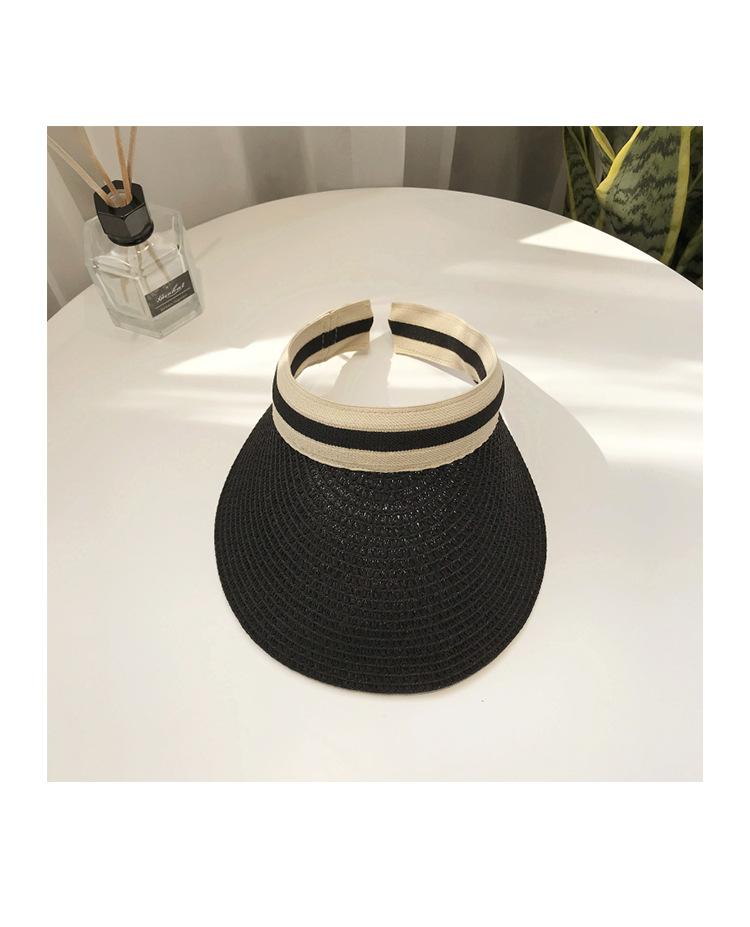 Lady Summer Empty Top Sun Visor Hat Summer Straw Wide Brim Sun Cap Uv Protection Hat