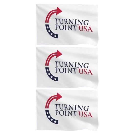 Turning Point USA Flag 3x5Ft Double Sided Wall Hanging Flag Outdoor Polyester Banner with Brass Grommets for Yard Garden Decoration