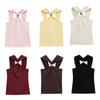 Metal Buckle Twisted Halter Slimming Women's Tank Top