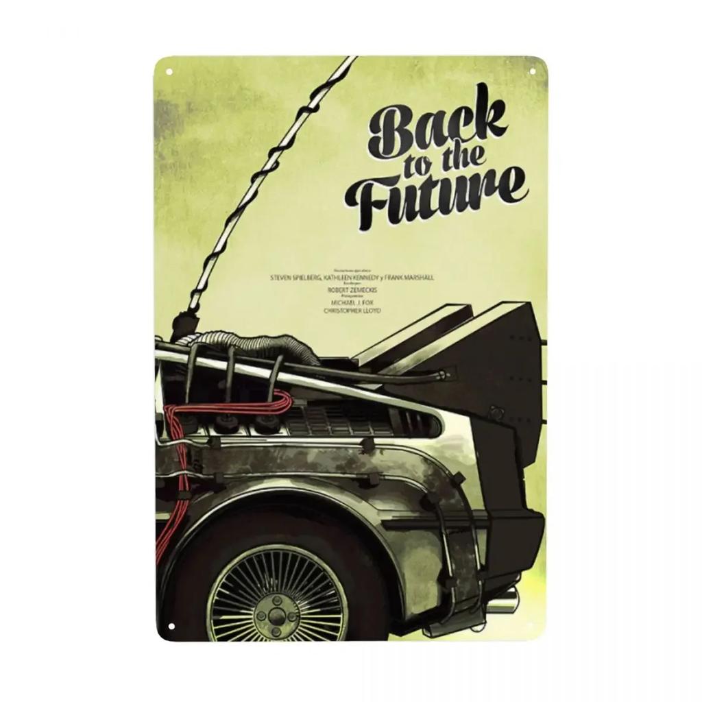 Flux Capacitor Metal Sign - Back To The Future Modern Tin Decorative Plaques, Office Store Pubs Club Art Decor