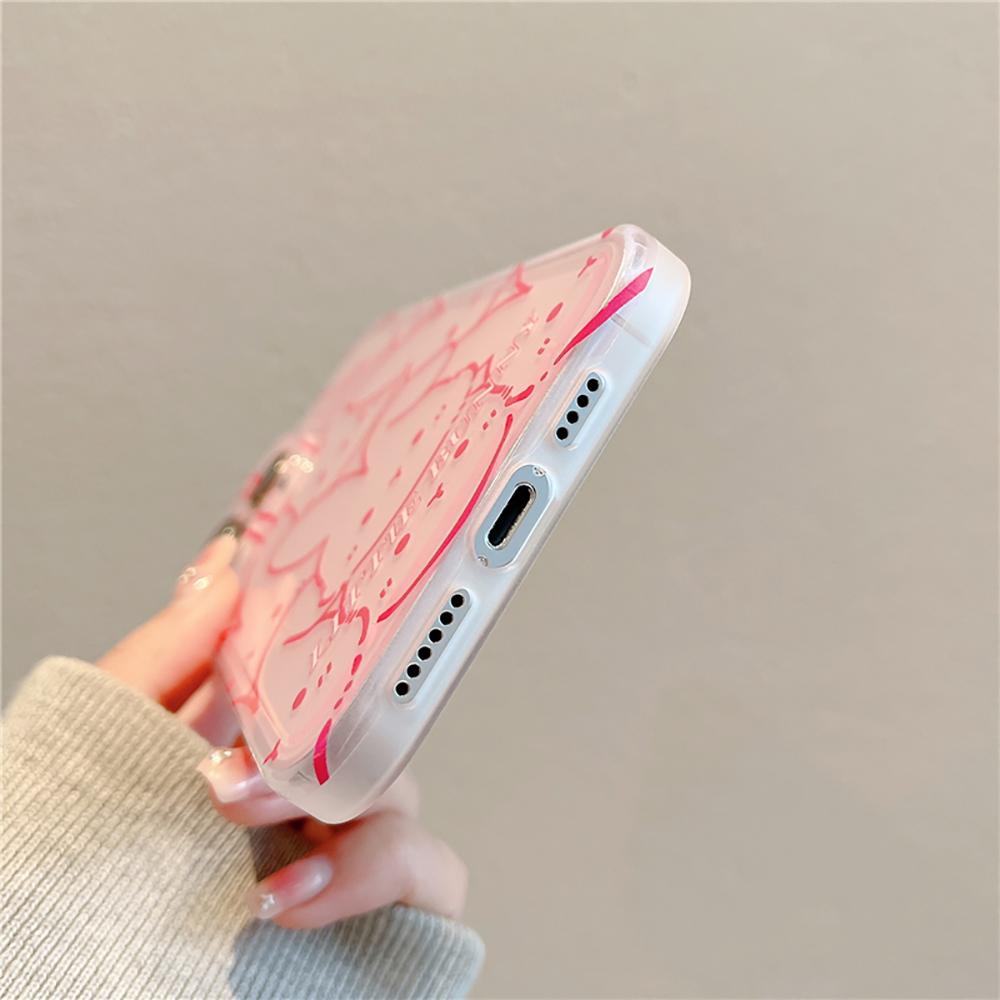 Süße Kaninchen schöne Tier Handytasche für Iphone 14 13 12 11 Pro Max Plus Mode Cartoon weiche Silikon transparente Rückseite Abdeckung