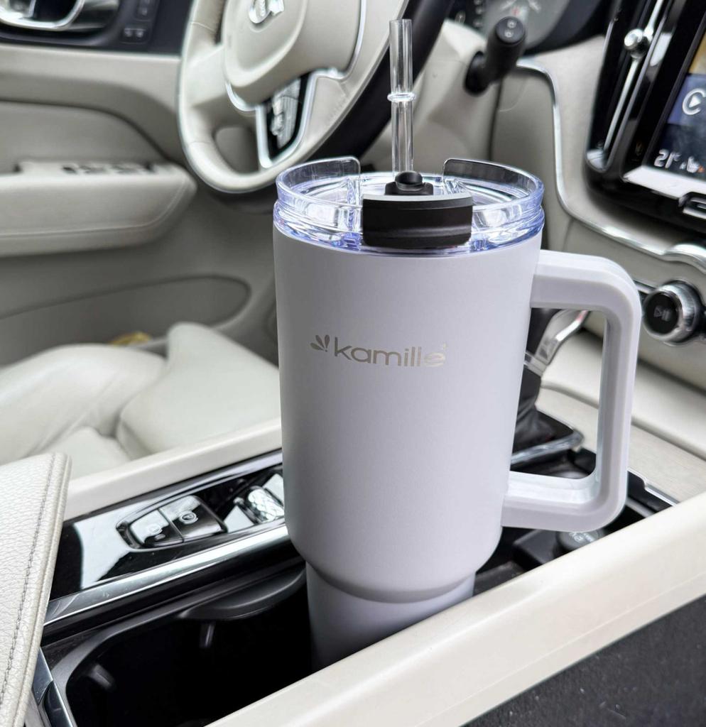 STAHL THERMOSKANNE 1200ml MIT GRIFF UND STROHHALM KM-2173