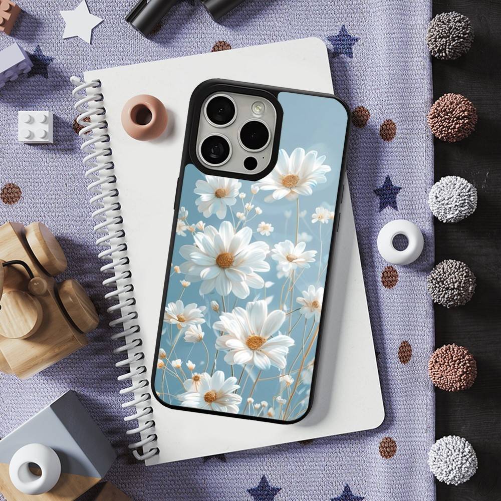 Warmth Art Flowers For iPhone 12,Pro,16,15,Mini,13,17,Max,11,14,Plus,For Magsafe,Magnetic Wireless Charging Case