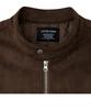 Lettercomo Racer Suede Blouson Jacket Dark Brown