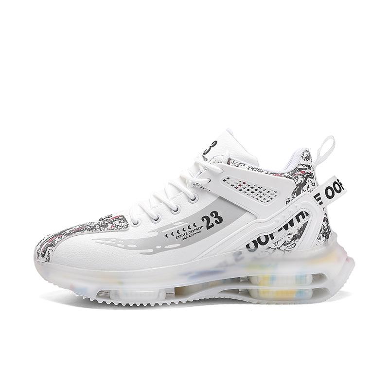 Schuhe Herrenschuhe Vier Jahreszeiten TPU Popcorn Sneaker Jugend High-Top Kampf Basketballschuhe Modeschuhe