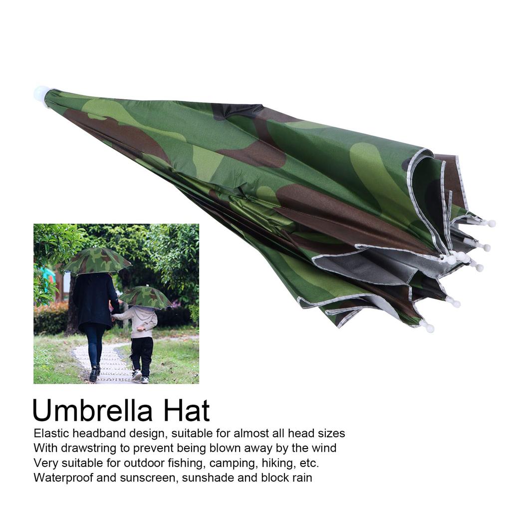 Foldable Umbrella Hat Portable Waterproof Outdoor Fishing Umbrella   for Adult