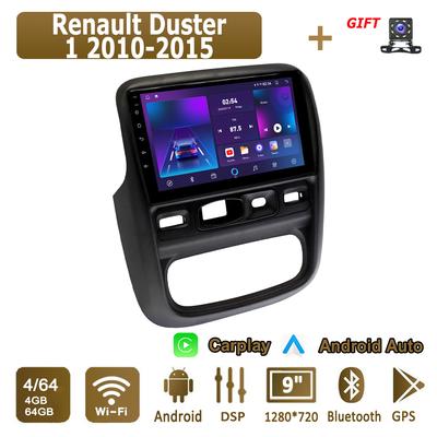 Renault Duster 1 2010-2015 İçin Android Carplay Araç Radyosu Multimedya Oynatıcı Ana Ünite Stereo GPS Navigasyon BT WIFI 4+64GB
