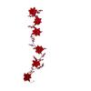 Christmas Red Artificial Wall Hanging Decoration for Front Door and Wall Display