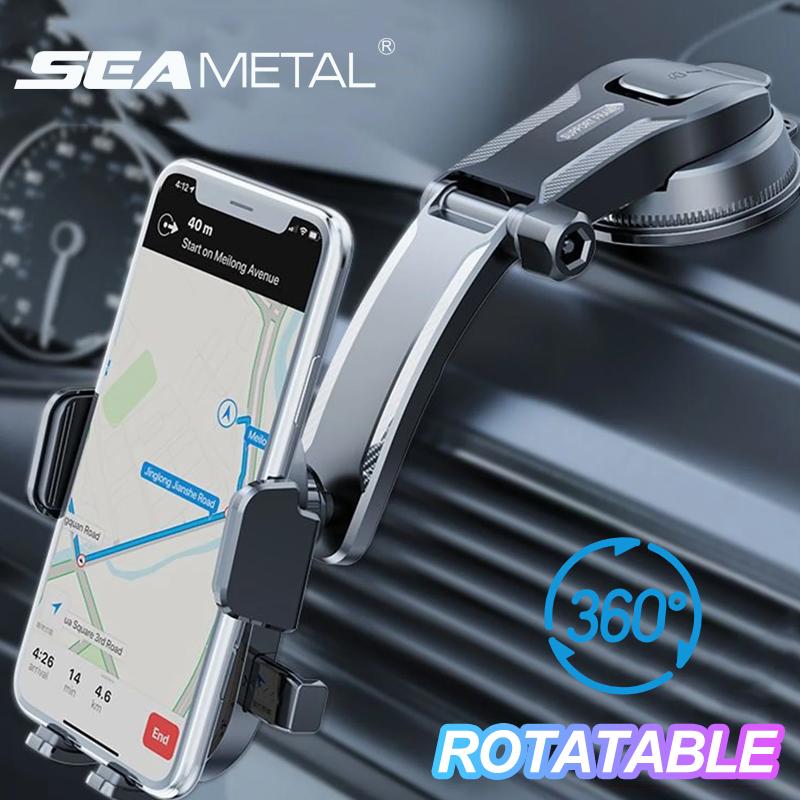 SEAMETAL Car Mobile Phone Holder Dashboard Mount with Automatic Lock and Suction Cup