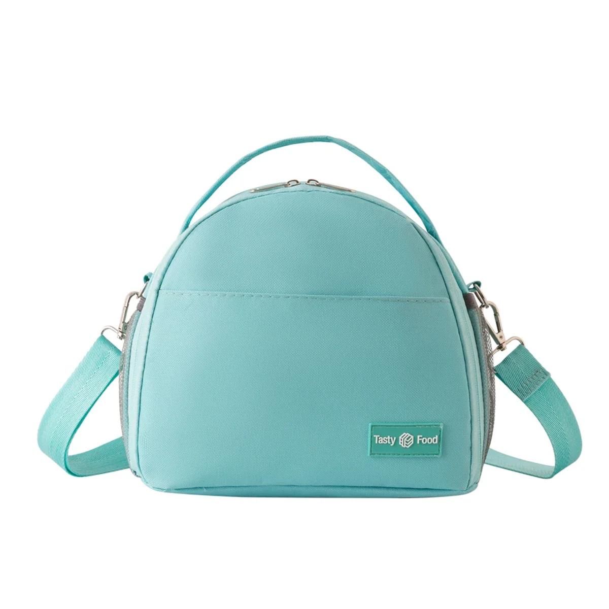 Solid-Color Twill BentoBag Portable Thermal-Bag Thickened Student Lunch Box Bag BentoBags Meal Bags Kitchenware Accessories синий 2060₽