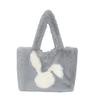 Casual Faux Fur Shoulder Bag Soft Large Capacity Shopper Handbag Rabbit Print Furry Fluffy Fluffy Handbag Women Use