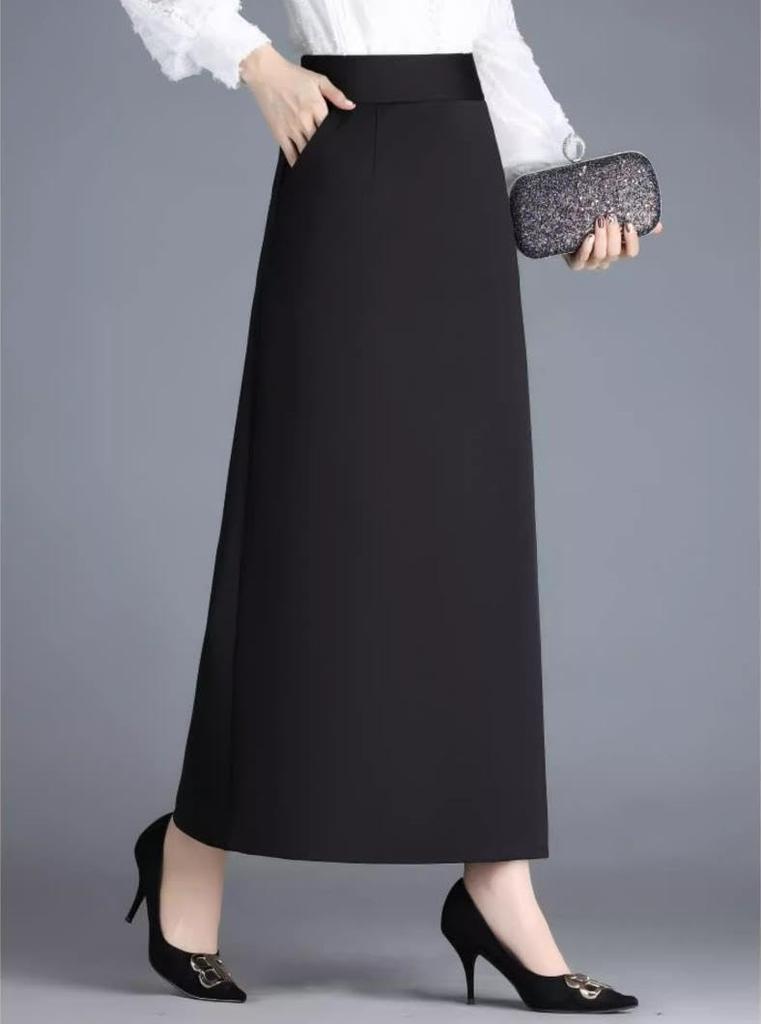 Syvent Tight Elegant Suit Plus Office Lady 12F322 Women's A-Line Skirt, High-Waisted, Mid-Length, Business, Skirt, Skirt, Office, Sizes, Commuting,