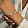 European and American jewelry titanium steel zircon bracelet opening does not fade jewelry stainless steel 18k gold