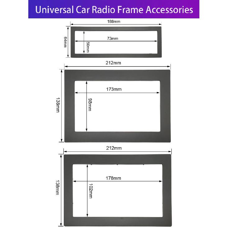 Universal 7 Inch 2Din Stereo Car Audio Frame Auto Radio Android Player Refit Decorative Framework Fascia Installation Accessory