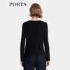 PORTS Women's Autumn/Winter Contrast Knit Top