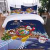 Santa Elk 3-piece Bedding, Duvet Cover, Single, Double, Bedroom Decoration Christmas Gift, Light, Comfortable 3D,3-piece Set