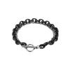Titanium and Steel Double-layer Bracelet - Single-person, Individualistic, Simple Men's Jewelry. Retro and Niche Design for Students.
