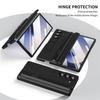 Original Hign Quality Hinge Case For Samsung Galaxy Z Fold 7 6 5 4 3 Touch Pen + Tempered Glass Film Protect Fold Kickstand Case