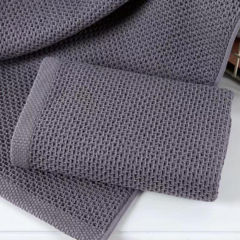 Pure Cotton Honeycomb Waffle Towel - Absorbent Thick Washcloth & Children's Handkerchief