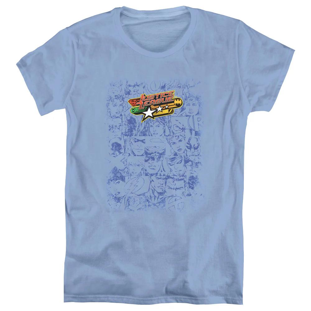 

Justice League on Call Womens T Shirt Carolina Blue 3XL