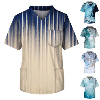 Ανδρικά Μπλουζάκια με Μοτίβο, Κοντομάνικα, με Λαιμόκοψη V και Τσέπη Εργασίας