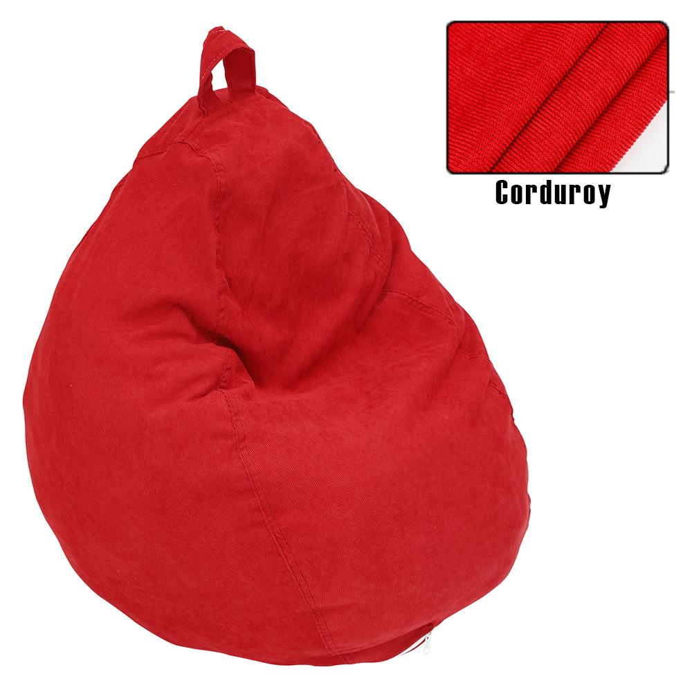 

Чехол для кресла-мешка из вельвета, защитный чехол для ленивого дивана с ручкой, машинная стирка, мягкая плюшевая сумка для хранения игрушек для дома, детей, взрослых pink красный