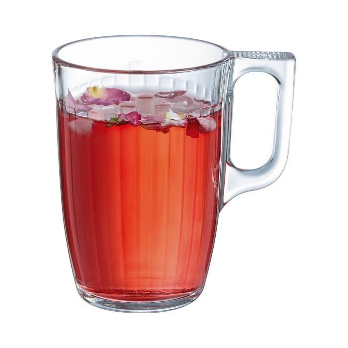 Tasse Luminarc Nuevo Petit-déjeuner Transparent Verre (320 Ml) (6 Unités)