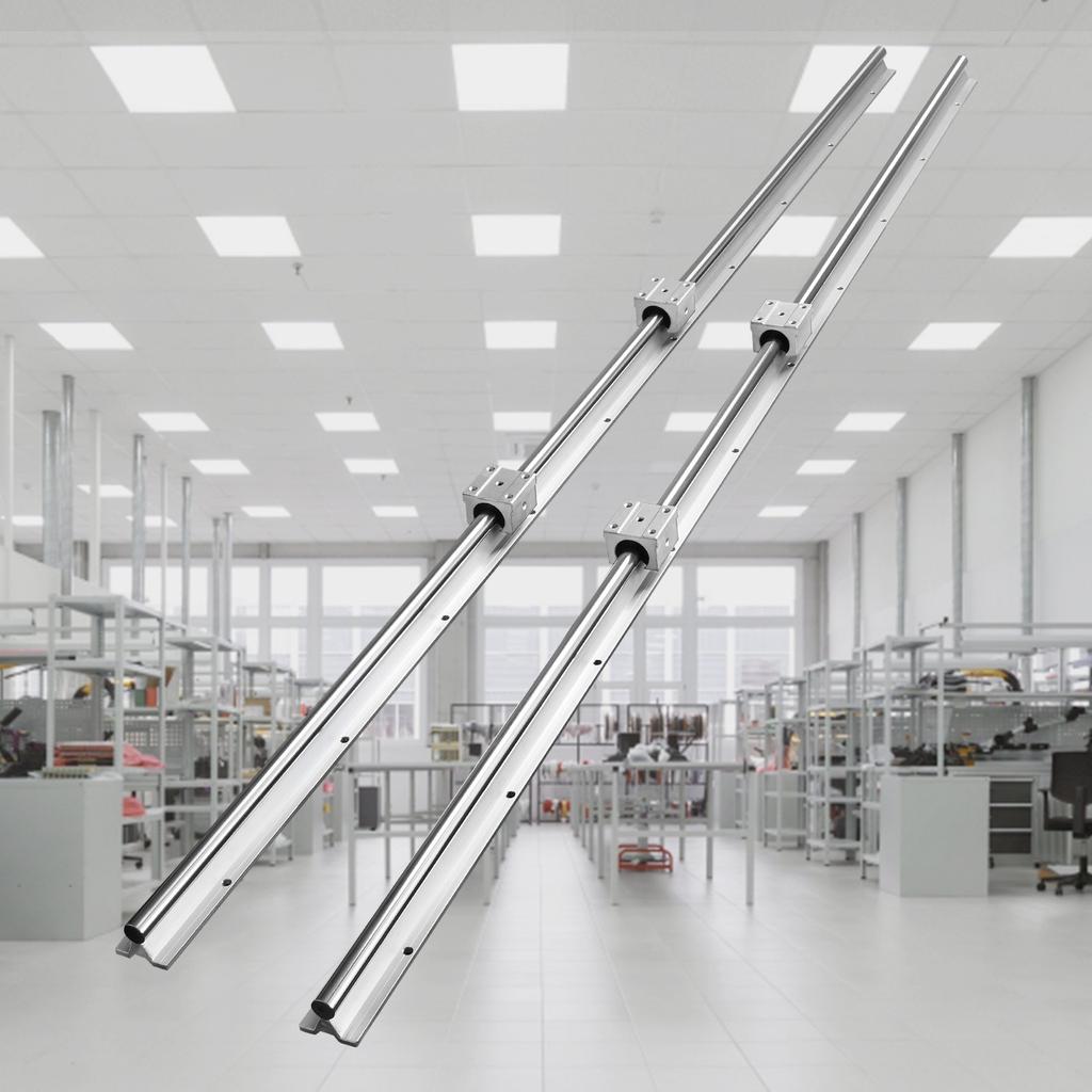 VEVOR Linear Guide Rail Set, SBR20 1500mm, 2 PCS 59 in/1500 mm SBR20 Guide Rails and 4 PCS SBR20UU Slide Blocks