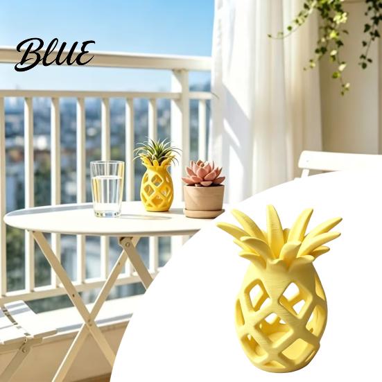 Cute Minimalist Plant Pot Hollow Pineapple Flower Vase for Air Plants 3D Printed Geometric Planter Planter Decorative Desktop Succulents Home Office
