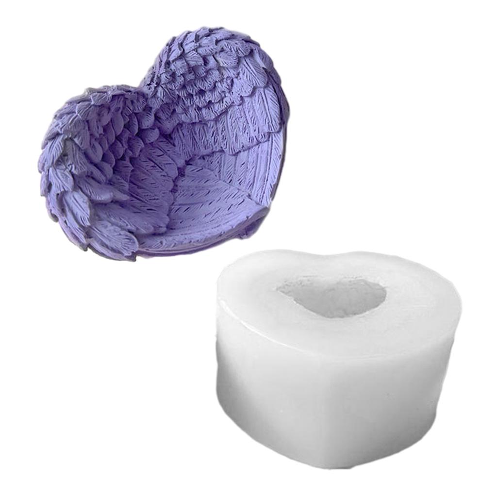 DIY Silicone Mold for Crafting Resin Mold for DIY Crafts Stunning Resin Heart Angel Wing Shaped Decoration Making Mould