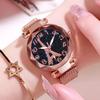 Luxury Women's Watches Bracelet Quartz Stainless Steel Magnet watch women Starry Sky Wrist Watch Ladies Dress Clock