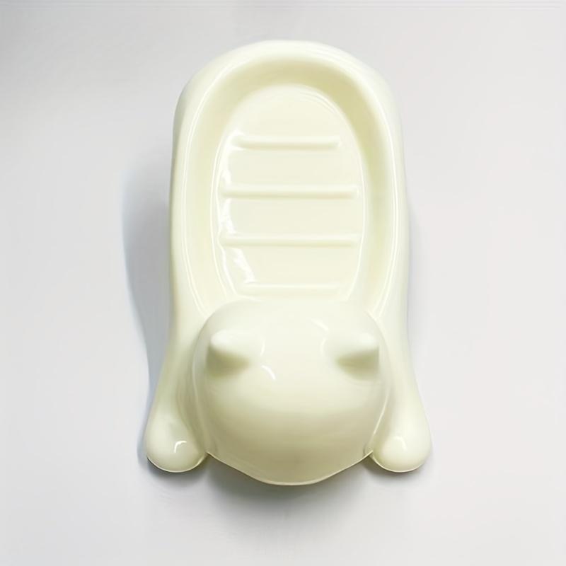 

Милая мультяшная мыльница в виде кошки - Декоративная пластиковая подставка для мыла, воды и удобрений с блестящей белой и розовой поверхностью. Забавное хранение в ванной.