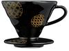 HARIO V60 Ceramic Dripper 02, Shippo Black, for 1-4 People, Made In Japan, VDC-02-SPB