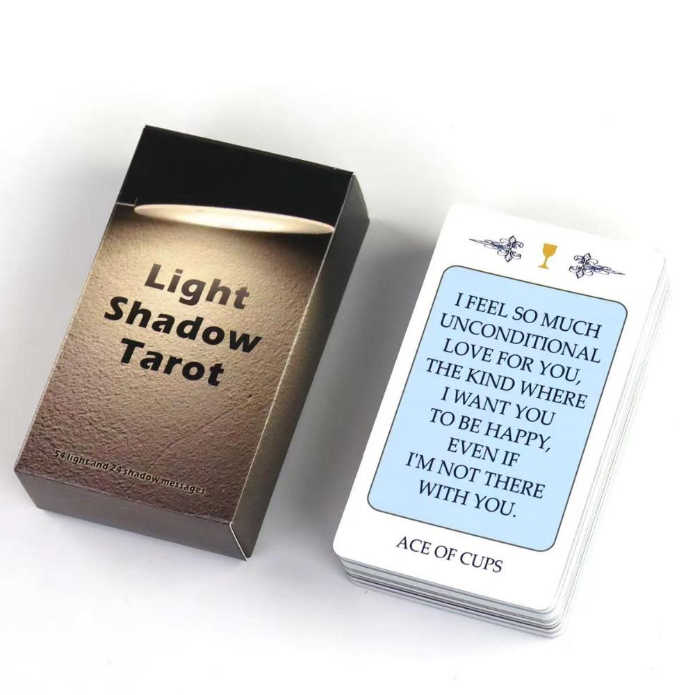 Tarotkort med lys- og skyggemeldinger, kanaliserte meldinger, sett med 78, Twin Flame / Karmic /Soulmate-kort 10,3*6 cm